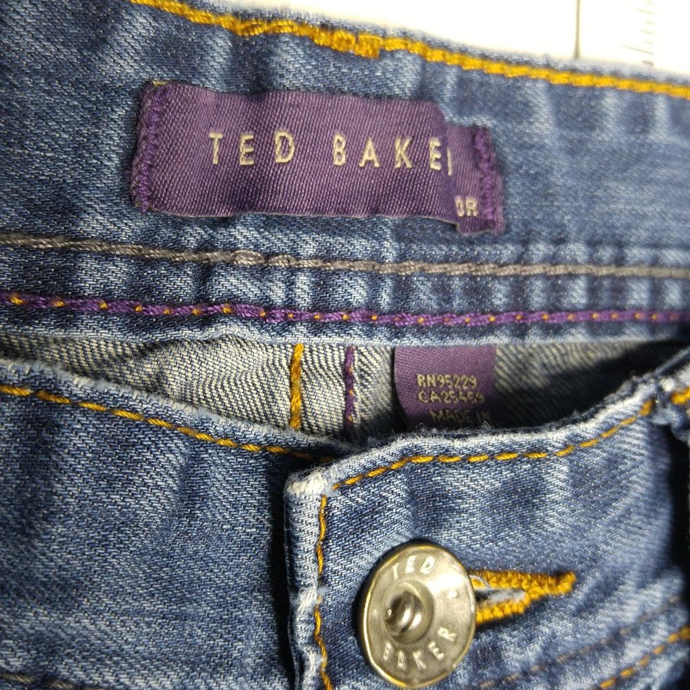 Ted Baker Dixie Deans Straight Jeans Men's 30R Button Fly C057 - Picture 3 of 10